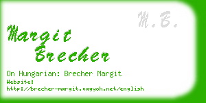 margit brecher business card